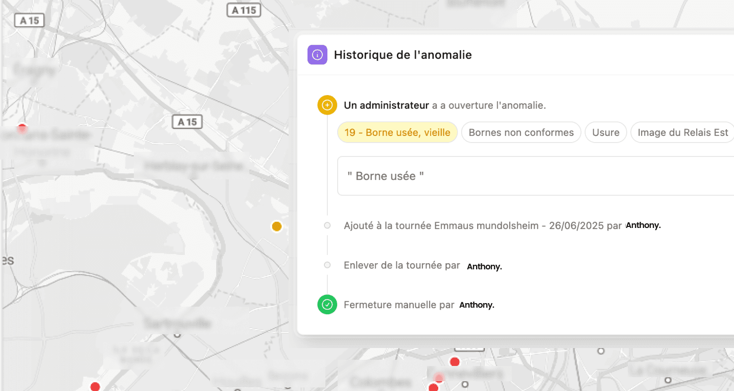 Captura de pantalla de anomalías
